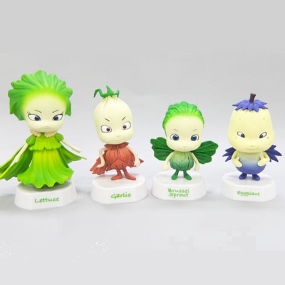 Final Fantasy Yoshitaka Amano NY SALAD Vegetable Fairies 4-Piece Figure Set
